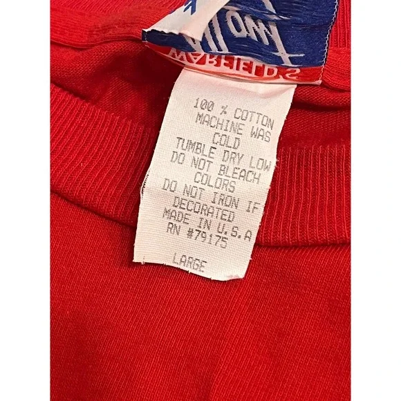 Vintage 90s Kansas City Chiefs Single Stitch Size L Red NFL T-shirt. Y2K Swiftie - Picture 4 of 5